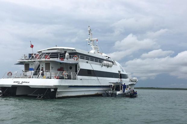Bawa 38 Wisatawan Asing, Kapal MV Indera Bupala Kandas di Perairan Bintan