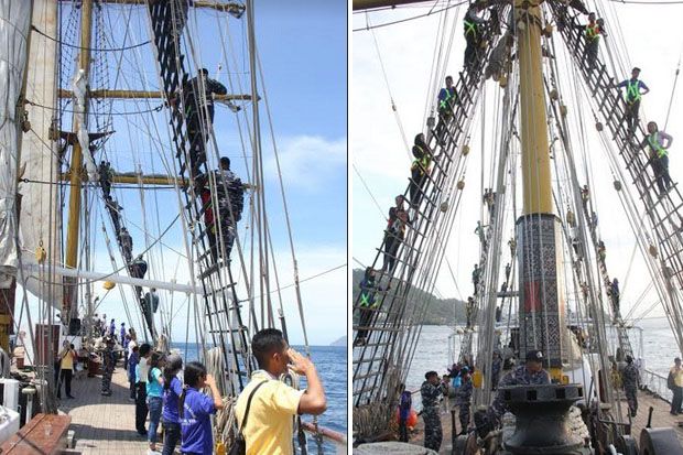 51 Bintal Juang Remaja Bahari Ikuti Pelayaran KRI Dewaruci