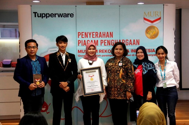 Tupperware Indonesia Pecahkan Rekor Dunia Donor Darah