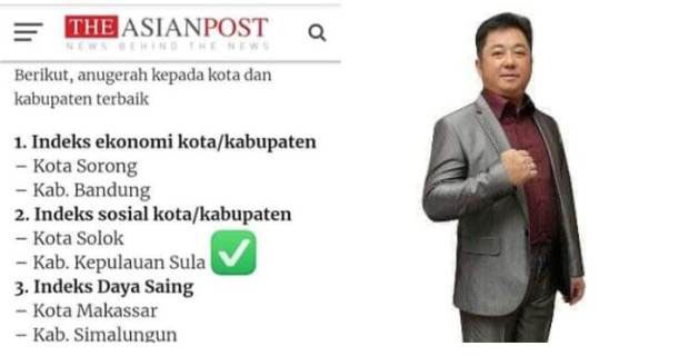 Kepulauan Sula Maluku Utara Kabupaten Terbaik Versi Asian Post