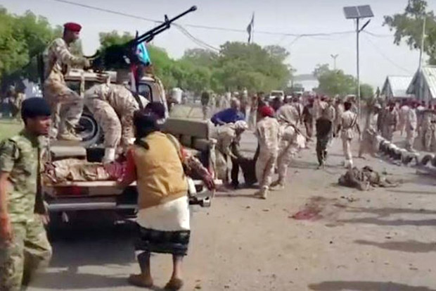 Serangan Rudal Houthi Hantam Parade Militer, Puluhan Tewas