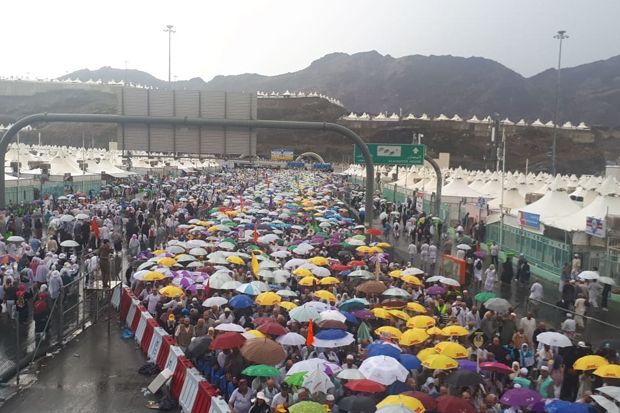 Hujan Deras Kembali Guyur Mekkah, Tenda Jamaah Dipastikan Aman