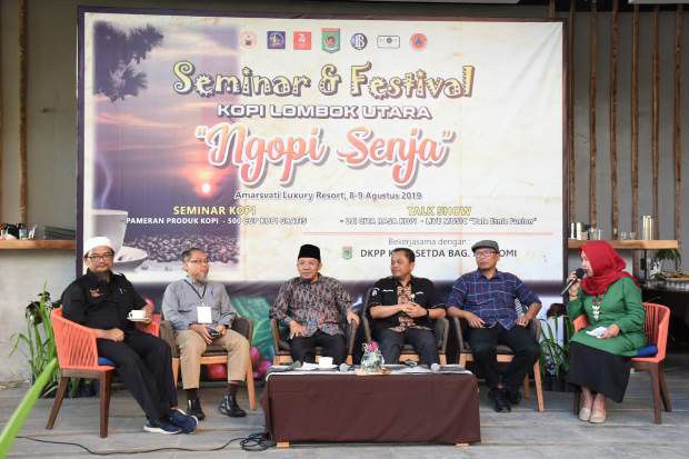Pertemukan Pengusaha dan Petani Kopi, Bupati Buka Festival Kopi Lombok Utara