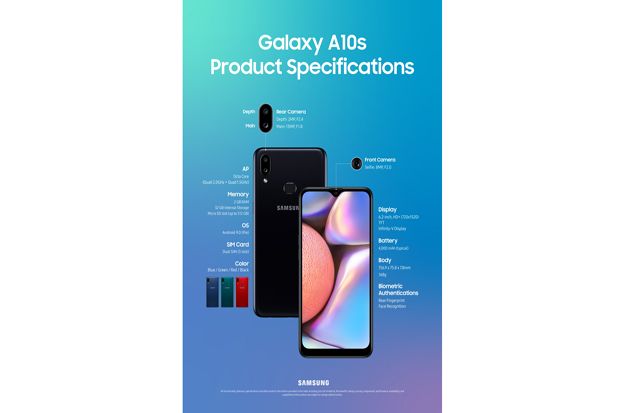 Samsung Kenalkan Galaxy A10s dengan Kamera dan Baterai Lebih Menggoda