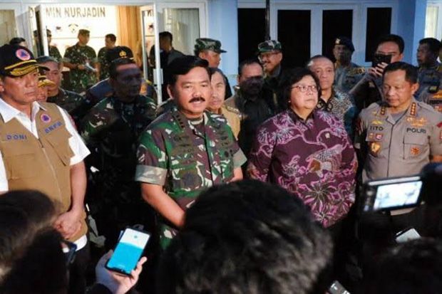 Kepala BNPB bersama Menteri LHK, Kapolri, dan Panglima TNI Pantau Karhutla di Riau
