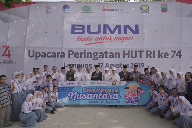 Semarak Perayaan dan Upacara Peringatan HUT ke74 RI Tiga BUMN di Lampung