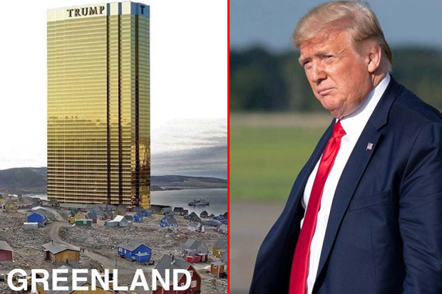 Trump Posting Foto Trump Tower di Greenland