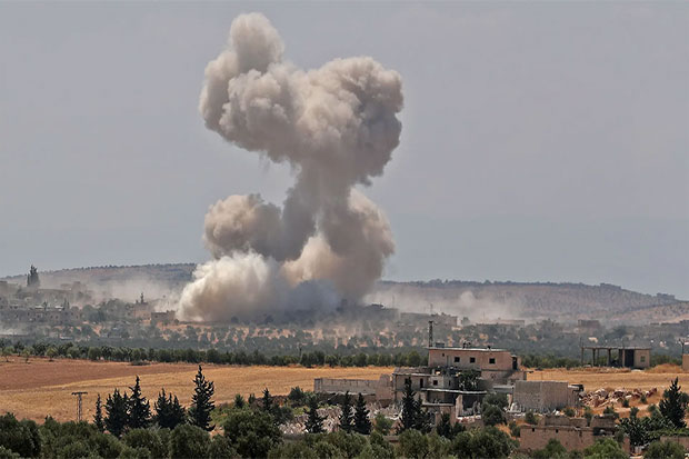 Serangan Udara Hantam Konvoi Militer Turki di Idlib