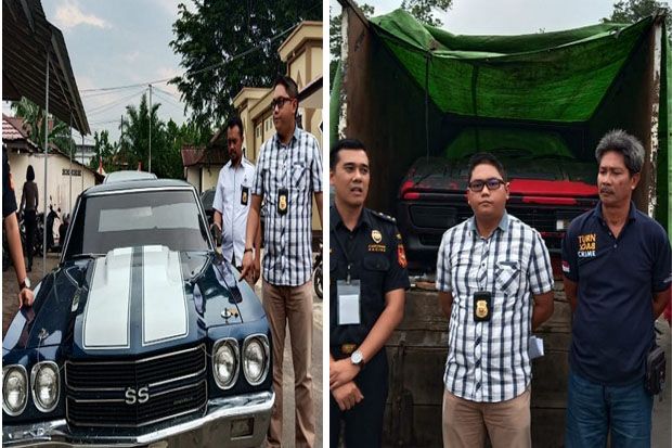 Chevrolet Klasik dan Ferari Ilegal asal Malaysia Diserahkan ke Bea Cukai