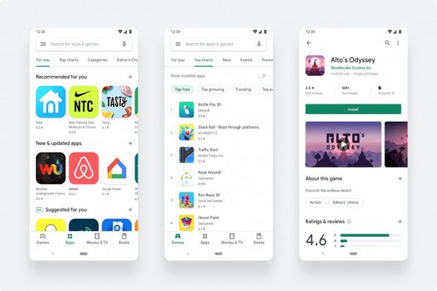 Desain Ulang Google Play Store Resmi Tersedia untuk Semua Orang