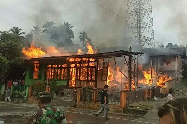 3 Unit Rumah di Kotanopan Madina Terbakar