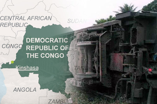 Kereta Tergelincir di Kongo Tewaskan 50 Orang