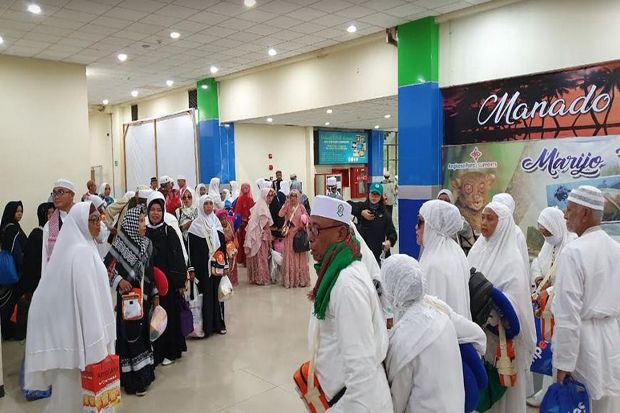 Jamaah Haji Sulut Tiba di Bandara Sam Ratulangi Manado