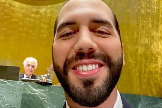 Presiden El Savador Selfie Sebelum Berpidato di Sidang PBB