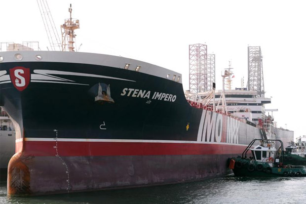 10 Minggu Ditahan Iran, Kapal Tanker Inggris Berlabuh di Dubai