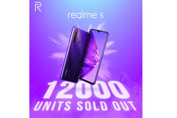Flash Sale Perdana realme 5 Habiskan 12.000 Unit Handphone