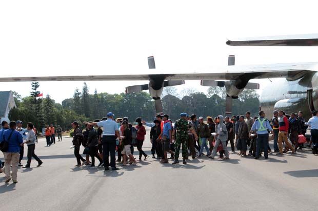 Diangkut Pesawat Hercules, 120 Pengungsi Wamena Papua Pulang ke Jatim