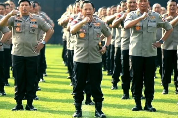 Lewat Video, Kapolri dan Jajarannya Ucapkan Selamat HUT ke-74 TNI
