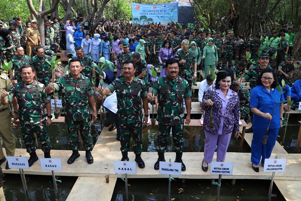 Selamatkan Pesisir, Panglima TNI Instruksikan Jajarannya Tanam Mangrove