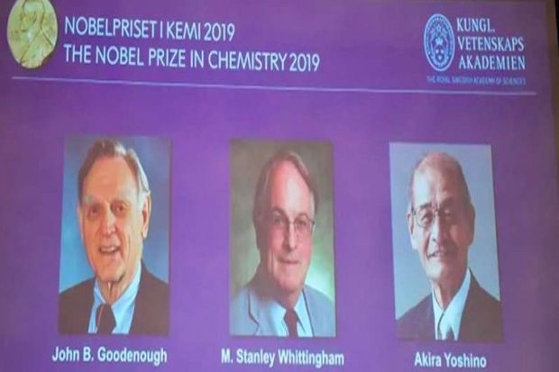 Tiga Ilmuwan Pencipta Baterai Raih Nobel Kimia