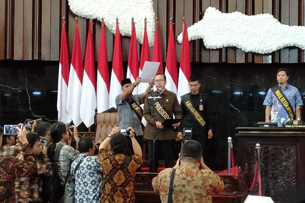 MPR Gelar Simulasi Pelantikan Jokowi-Maruf, Begini Adegannya