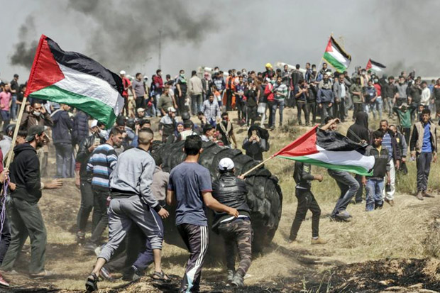 Demonstran-Polisi Israel Bentrok di Perbatasan Gaza, 48 Warga Palestina Terluka
