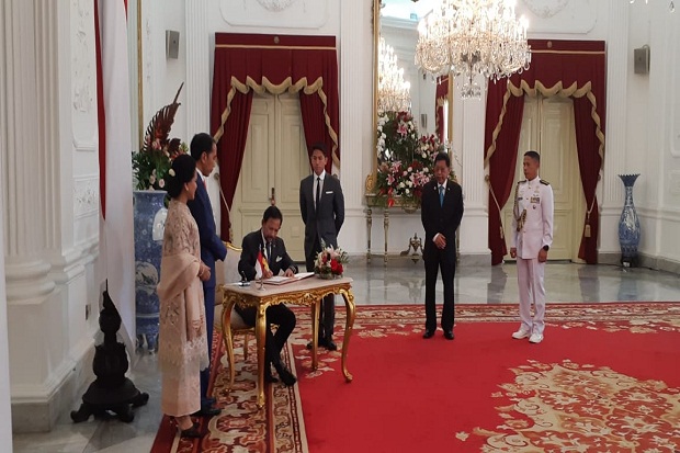 Lima Kepala Negara Ucapkan Selamat kepada Jokowi di Istana Merdeka
