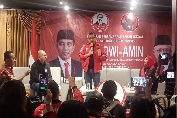 Hadiri Syukuran ABJ, Hasto Ajak Relawan Tetap Kawal Jokowi-Maruf