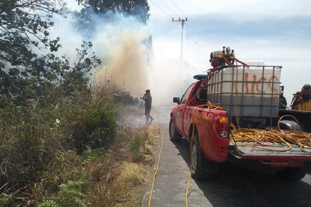 Kebakaran Lereng Gunung Arjuno, Kawi dan Semeru, Titik Api Masih Terlihat