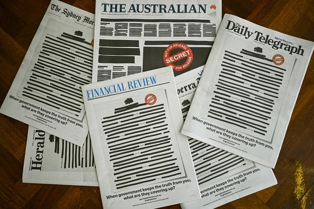 Protes Pembatasan Media, Koran-koran Australia Sengaja Dihitamkan
