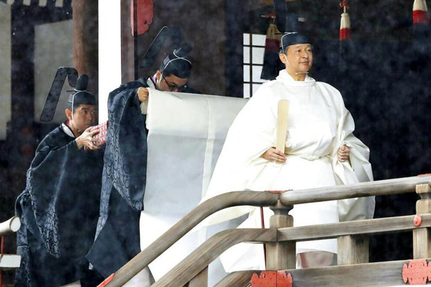 Diguyur Hujan Lebat, Kaisar Jepang Memulai Ritual Penobatan
