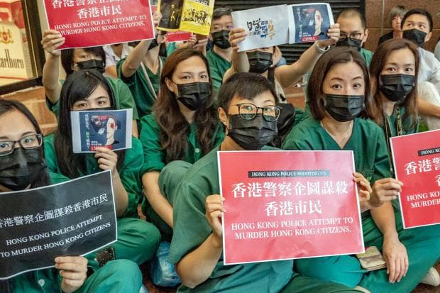 Paramedis Hong Kong Gabung Protes Anti-Pemerintah