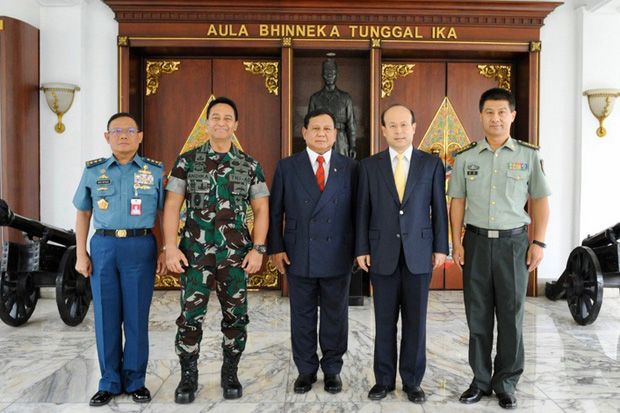 Menhan Prabowo-KSAD Tampil Bersama Terima Kunjungan Dubes China