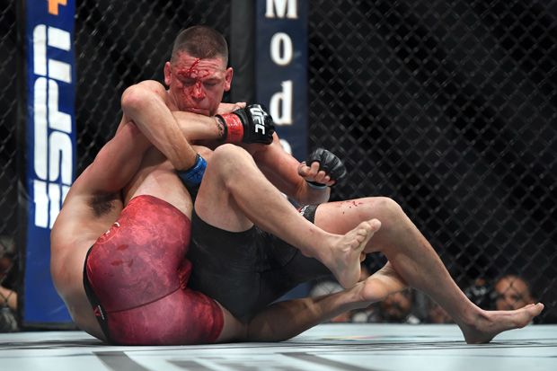 Hasil UFC 244: Bikin Wajah Nate Diaz Berlumuran Darah, Masvidal Rebut Sabuk BMF