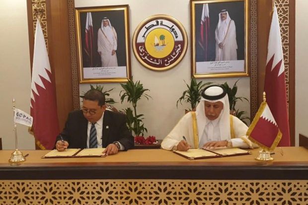 Fadli Zon dan Parlemen Qatar Teken MoU Konferensi Parlemen