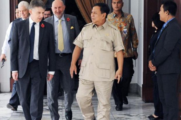 Menhan Prabowo Ditemui Pejabat Keamanan Siber Inggris
