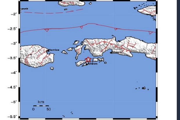 Gempa 5,1 Magnitudo Guncang Timur Laut Ambon, Guncangan Terasa Kuat