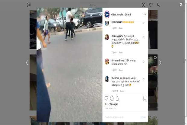 Viral, Polisi dan TNI Berduel di Jalanan Kota Palembang