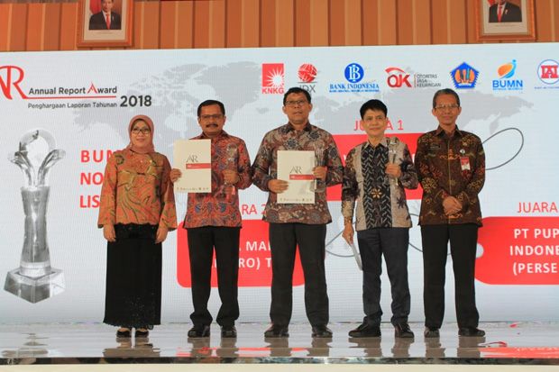 Pupuk Indonesia Raih Annual Report Award Kategori BUMN Non Keuangan Listed