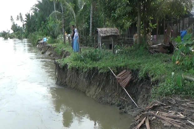 Rumah Warga di Aliran Sungai Krueng Kluet Terancam Longsor