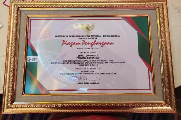 Nelson Bupati Terbaik Nasional, Kado Manis HUT ke-346 Kabupaten Gorontalo