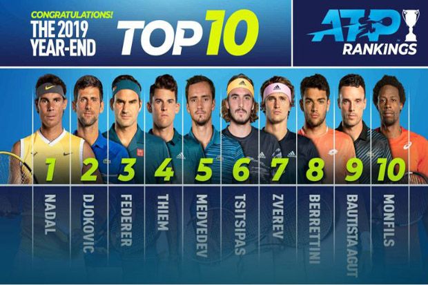 5 Wajah Baru di Top 10 Rangking Dunia ATP 2019 yang Mengejutkan
