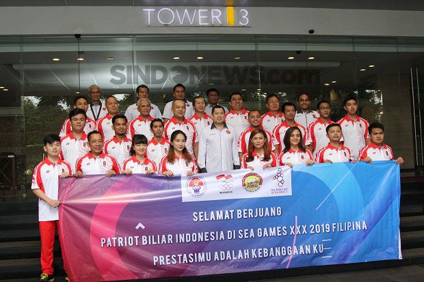 Dipimpin HT, POBSI Lepas Kontingen Biliar Indonesia ke SEA Games 2019