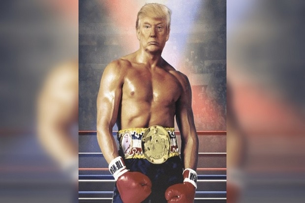 Trump Posting Foto Editan Dirinya sebagai Petinju Rocky Balboa