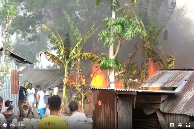 Api Hanguskan Empat Rumah di Kota Baubau Sultra