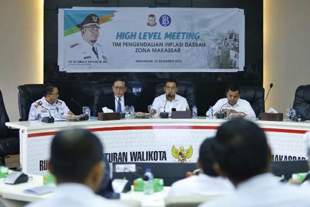 Iqbal Suhaeb Pimpin Rapat High Level Meeting TPID Kota Makassar