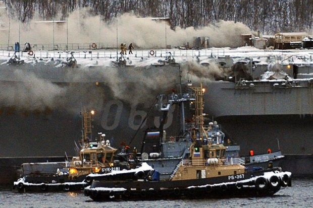 Kapal Induk Kuznetsov Terbakar Hebat, Satu Tentara Rusia Tewas