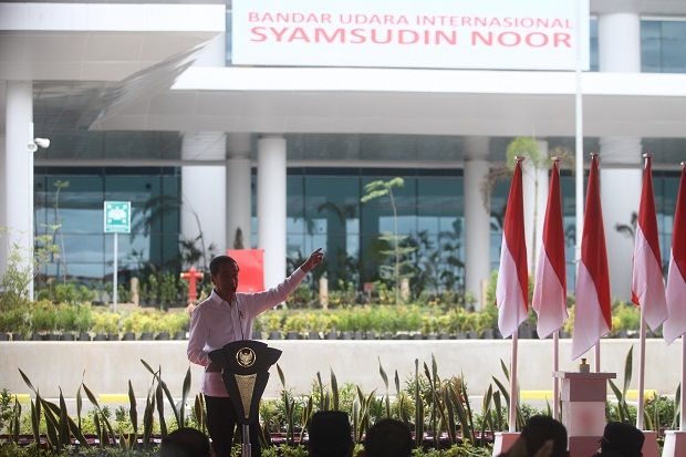Jokowi Kaget, Bandara Internasional Syamsudin Noor Bertambah Besar