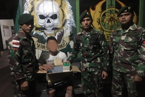 Pasukan Raider Tangkap Penyelundup 500 Butir Amunisi dari Malaysia