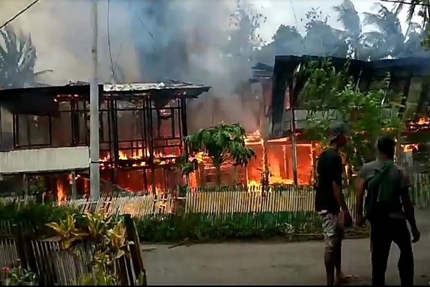 2 Rumah Terbakar di Soppeng Kerugian Ratusan Juta Rupiah